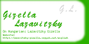 gizella lazavitzky business card